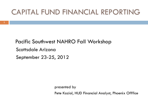 CAPITAL FUND FINANCIAL REPORTING - pswrc