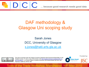 DAF Methodology and Glasgow Uni Scoping Study