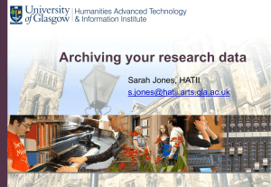 Archiving your research data