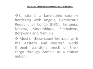 SHOULD THE ZAMBIAN GOVERNMENT INVEST IN RAILWAYS?