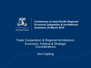 Presentation by Professor Ann Capling, University of Melbourne