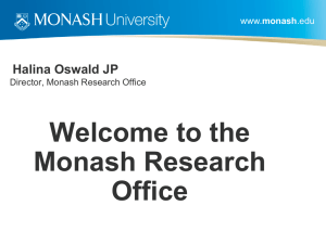 The Monash Research Office - Monash University Administration