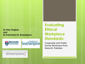 Evaluating Workplace Standards in Pakistan