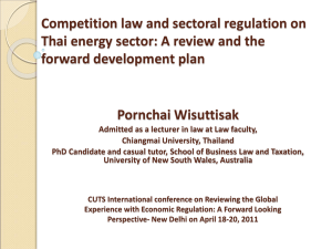 Competition law and sectoral regulation on Thai energy