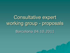 Consultative expert working group