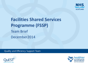 Facilities Shared Services Team Brief December 2014
