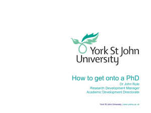Workshop - York St John University
