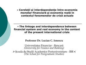 correlation between real economy and the financial system