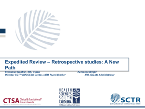 Expedited Review - Retrospective studies