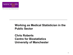 Medical Statistics in the Public Sector