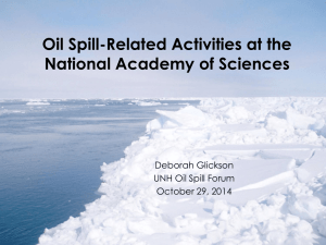 Oil Spill-Related Activities at the National Academy of Sciences