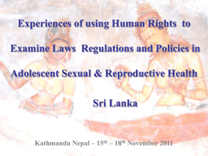 Experiences using human rights to examine laws and policies in