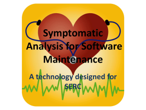Symptomatic Analysis for Software Maintenance