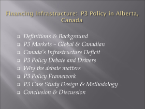 An Assessment of Alternative (P3) Transportation Policy in Alberta