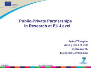 PPPs in Research at EU