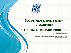 social protection system in mauritius the single registry project