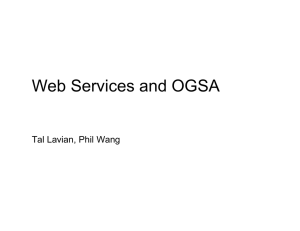 Web Services and OGSA