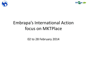 Embrapa`s view about MKTPlace initiative