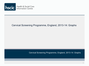 Cervical Screening Programme, England - 2013