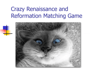 Crazy Renaissance and Reformation Matching Game