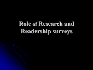 NMM Research & Readership Surveys PPT