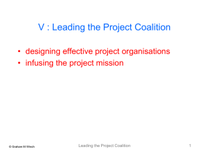 V : Leading the Project Coalition