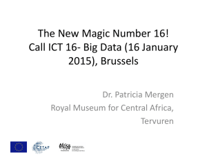 Call Big Data (16 January 2015), Brussels