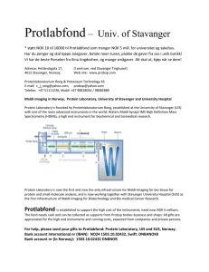 Protlabfond– Univ. of Stavanger