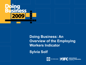 Doing Business: An Overview of the Employing Workers Indicator