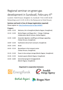 Regional seminar on green gas development in