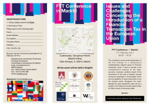 FTT Conference — Madrid - Universiteit van Amsterdam