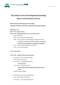 The Urban Turn in Development Sociology