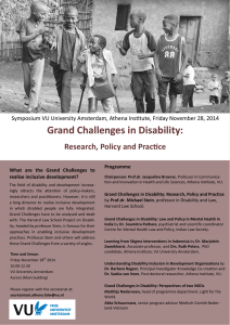 Grand Challenges in Disability