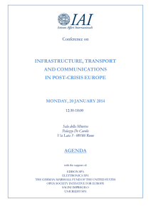 infrastructure, transport and communications in post-crisis