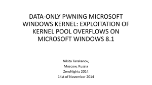 Data-only PWNing Microsoft Windows kernel