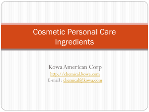 Cosmetic Personal Care Ingreidients