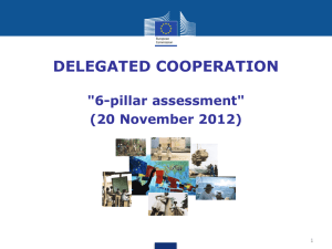 Delegated Cooperation - 6 pillar assessment