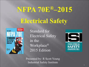 PowerPoint "NFPA 70E - 2015 Electrical Safety