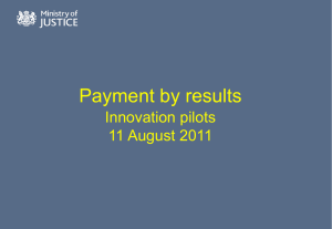 Innovation pilots - Ministry of Justice