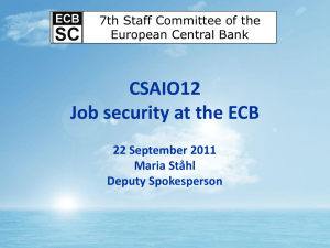 CSAIO12 Job security at the ECB