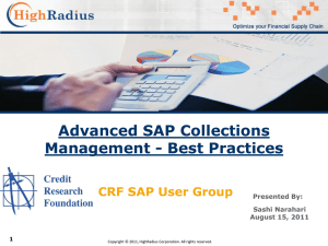 SAP FSCM Collections Management