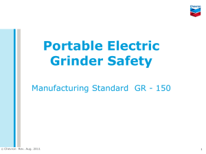 Portable Electric Grinder Safety