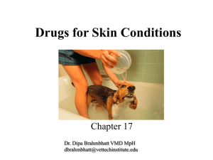 Drugs for Skin Conditions - Dr. Brahmbhatt`s Class Handouts