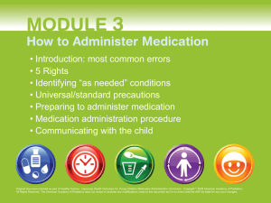 Medication Administration in Early Education and Child Care Settings