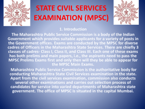 Career in State Civil Services Examination (MPSC)