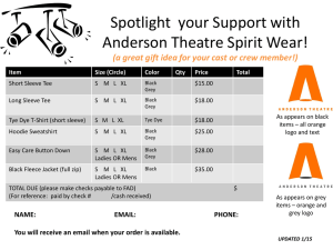 Spotlight your Support with Anderson Theatre Spirit Wear! (a great