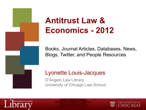 Antitrust Law & Economics - 2012 - The University of Chicago Library