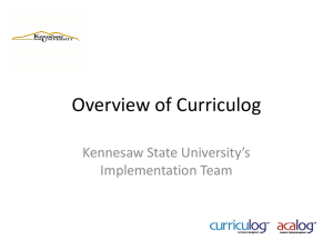Overview of Curriculog - Kennesaw State University