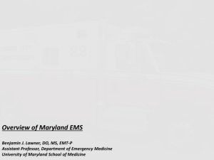 Overview of Maryland Emergency Medical Services (P