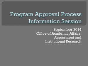 Program Approval Process Presentation